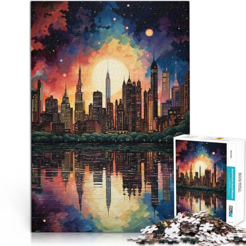 Puzzle für Erwachsene, 1000 Teile “Kunstwerke mit der Skyline der Stadt” Aus Karton,für 14+ Denksportaufgabe Weihnachts- und Geburtstagsgeschenke。Größe:26x38cm/10.2x14.9Zoll Puzzle für Erwachsene, 1000 Teile “Kunstwerke mit der Skyline der Stadt” Aus Karton,für 14+ Denksportaufgabe Weihnachts- und Geburtstagsgeschenke。Größe:26x38cm/10.2x14.9Zoll von KGUHVFTK