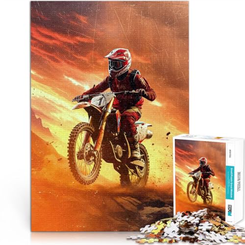 Puzzle für Erwachsene, 1000 Teile “Motocross-Fahrer Sonnenuntergang” Aus Karton,für und ab 14 Jahren Hand-Speed-Rennen Lustiges Geschenk für die ganze Familie。Größe:26x38cm/10.2x14.9Zoll Puzzle für Erwachsene, 1000 Teile “Motocross-Fahrer Sonnenuntergang” Aus Karton,für und ab 14 Jahren Hand-Speed-Rennen Lustiges Geschenk für die ganze Familie。Größe:26x38cm/10.2x14.9Zoll von KGUHVFTK