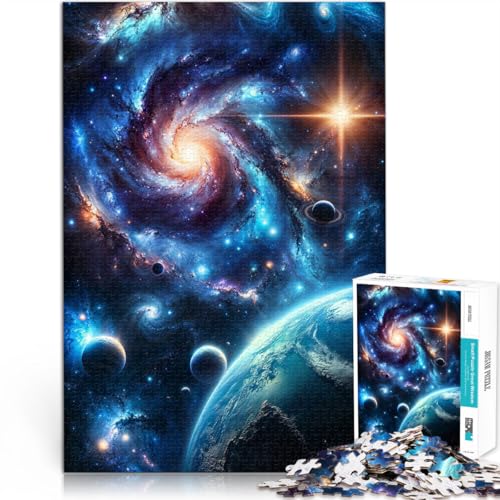 Puzzle für Erwachsene, 1000 Teile “Sternenstaub-Symphonie” Aus Holz，ab 14 Jahren Zusammenbau des Modells Es eignet ganze Familie。Größe：50x75cm/19.6x29.5Zoll von KGUHVFTK