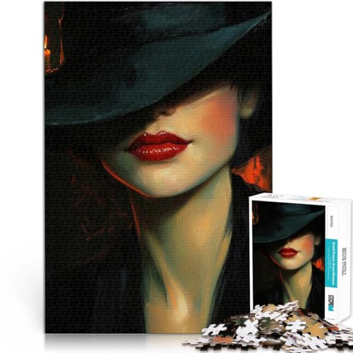 Puzzle für Erwachsene, 1000 Teile “Verschleierte Schönheit” Aus Karton，für und ab 14 Jahren Interessante Stressreduzierung Tolles Geschenk zum Spielen。Größe：38x52cm/14.9x20.4Zoll von KGUHVFTK