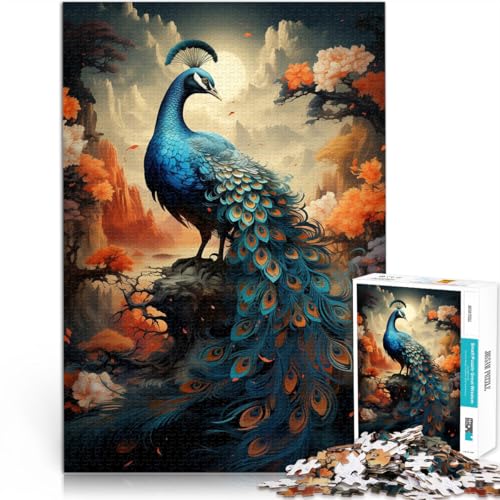 Puzzle für Erwachsene, 2000 Teile “Bergträume Pfau” Aus Karton，ab 14 Jahren Antistress Urlaub zu Hause Zeit totschlagen Geschenkideen。Größe：70x100cm/27.5x39.3Zoll von KGUHVFTK