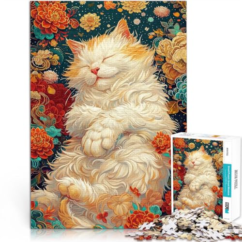 Puzzle für Erwachsene, 2000 Teile “Katzenschläfchen in voller Blüte” Aus Karton，für Kinder ab 14 Jahren Lernspiele Verbesserung der Liebe zwischen Paaren。Größe：70x100cm/27.5x39.3Zoll von KGUHVFTK
