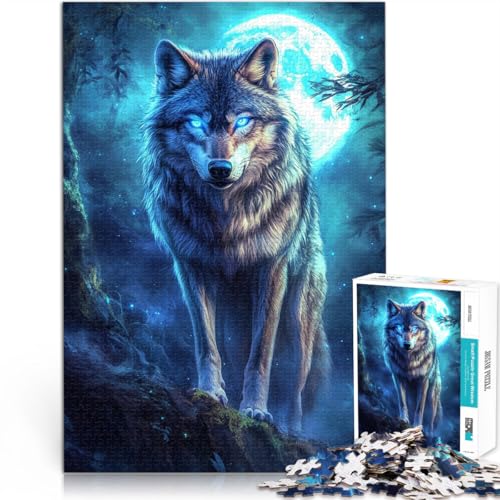Puzzle für Erwachsene 1000 Teile “Cold Moon Wolf” Aus Holz,für Kinder ab 14 Jahren Familienspaß Wunschliste mit dem Weihnachtsmann。Größe:50x75cm/19.6x29.5Zoll Puzzle für Erwachsene 1000 Teile “Cold Moon Wolf” Aus Holz,für Kinder ab 14 Jahren Familienspaß Wunschliste mit dem Weihnachtsmann。Größe:50x75cm/19.6x29.5Zoll von KGUHVFTK