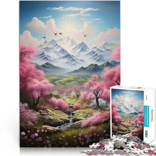 Puzzle für Erwachsene 1000 Teile “ Frühlingsberge Kunst” Aus Karton,ab 14 Jahren Präzisionsschneiden Wichtelgeschenke。Größe:38x52cm/14.9x20.4Zoll Puzzle für Erwachsene 1000 Teile “ Frühlingsberge Kunst” Aus Karton,ab 14 Jahren Präzisionsschneiden Wichtelgeschenke。Größe:38x52cm/14.9x20.4Zoll von KGUHVFTK