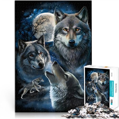 Puzzle für Erwachsene 1000 Teile “Grauer Wolf unter Vollmond” Aus Karton,für Kinder ab 14 Jahren Denksportaufgabe-Spiel Schenkung von Kunstwerken。Größe:38x52cm/14.9x20.4Zoll Puzzle für Erwachsene 1000 Teile “Grauer Wolf unter Vollmond” Aus Karton,für Kinder ab 14 Jahren Denksportaufgabe-Spiel Schenkung von Kunstwerken。Größe:38x52cm/14.9x20.4Zoll von KGUHVFTK