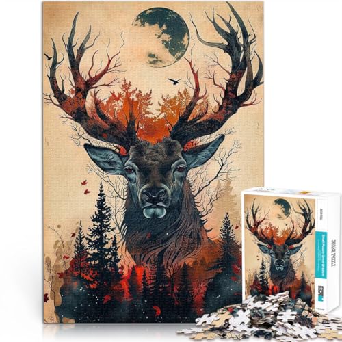 Puzzle für Erwachsene 1000 Teile “Hirsch Landschaft Tier” Aus Karton,ab 14 Jahren Familienspiel für und Einzigartige Geburtstags Größe:26x38cm/10.2x14.9Zoll Puzzle für Erwachsene 1000 Teile “Hirsch Landschaft Tier” Aus Karton,ab 14 Jahren Familienspiel für und Einzigartige Geburtstags Größe:26x38cm/10.2x14.9Zoll von KGUHVFTK
