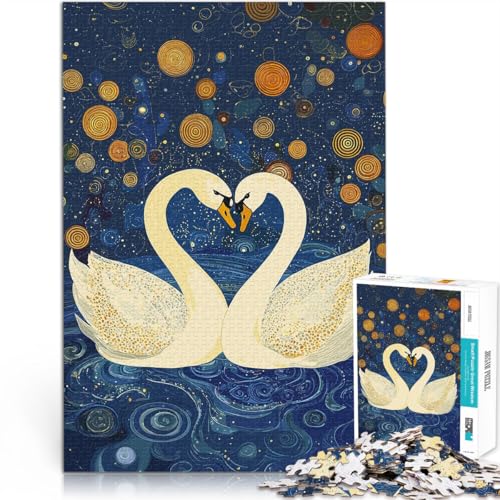 Puzzle für Erwachsene 1000 Teile “Schwäne in der Sternennacht” Aus Karton,Geeignet für Kinder ab 14 Jahren Spielzeug-Wanddekoration Tolles Geschenk。Größe:26x38cm/10.2x14.9Zoll Puzzle für Erwachsene 1000 Teile “Schwäne in der Sternennacht” Aus Karton,Geeignet für Kinder ab 14 Jahren Spielzeug-Wanddekoration Tolles Geschenk。Größe:26x38cm/10.2x14.9Zoll von KGUHVFTK