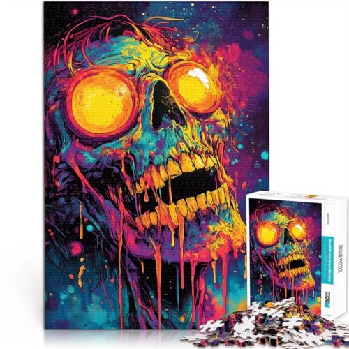 Puzzle für Erwachsene 1000 Teile “Skelett-Zombie” Aus Karton，Geeignet für Personen ab 14 Jahren Lernspielzeug für die ganze Familie Verbesserung der Liebe zwischen Paaren。Größe：26x38cm/10.2x14.9Zoll von KGUHVFTK