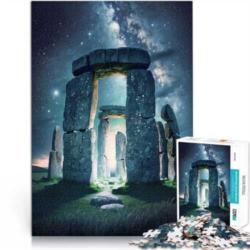 Puzzle für Erwachsene 1000 Teile “Steinkreislandschaft” Aus Karton，ab 14 Jahren Spielzeug für die ganze Familie Geschenkspielzeug。Größe：26x38cm/10.2x14.9Zoll von KGUHVFTK