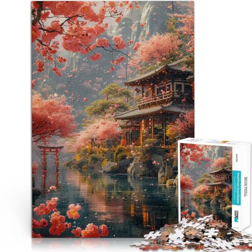 Puzzle für Erwachsene 1000 Teile “japanische Kirschblüte” Aus Karton，Geeignet für Personen ab 14 Jahren Pädagogisches Spielzeug zum Lernen Geschenke zum 。 von KGUHVFTK