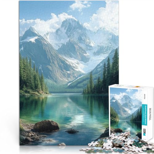 Puzzle für Erwachsene 2000 Teile “Bergsee-Ruhe” Aus Karton，ab 14 Jahren Pädagogisches Lernspielzeug Familienspiele tolles Geschenk。Größe：70x100cm/27.5x39.3Zoll von KGUHVFTK