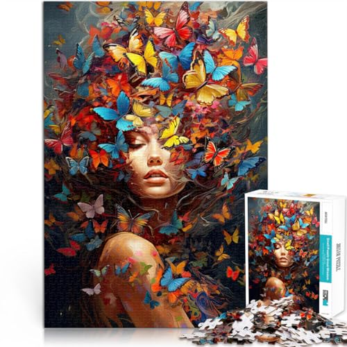 Puzzle für Erwachsene 2000 Teile “ Frau Schmetterling” Aus Karton，ab 14 Jahren Spiel Wanddekoration Geschenkideen。Größe：70x100cm/27.5x39.3Zoll von KGUHVFTK