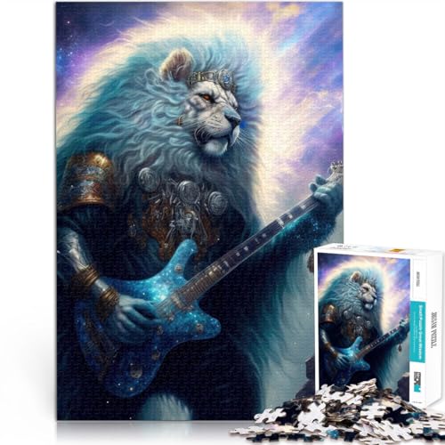 Puzzle für Erwachsene 2000 Teile “Lion Rockstar” Aus Karton，ab 14 Jahren Anspruchsvolles Spiel und Familienspiel Einzigartige Wohndekorationen und Geschenke。Größe：70x100cm/27.5x39.3Zoll von KGUHVFTK
