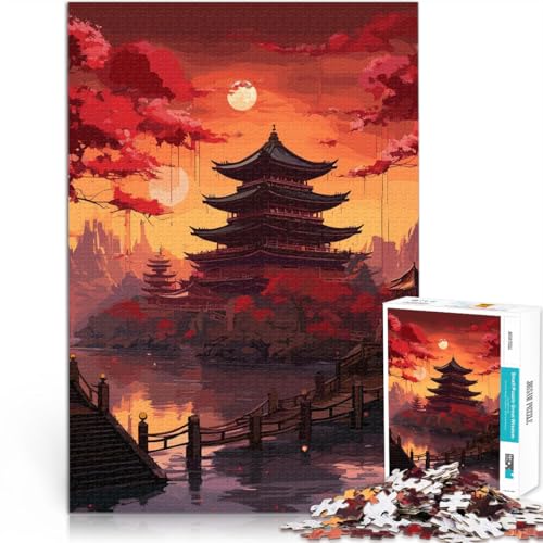 Puzzle für Erwachsene 2000 Teile “Vintage Japan Landschaften” Aus Karton，Geeignet für Kinder ab 14 Jahren Lernspielzeug Angeboten als Geschenk für die ganze Familie。Größe：70x100cm/27.5x39.3Zoll von KGUHVFTK