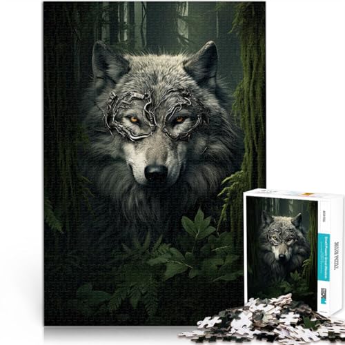 Puzzle für Erwachsene 2000 Teile “ Wolf Art” Aus Karton，ab 14 Jahren Herausforderndes Spiel Weihnachts- und Geburtstagsgeschenke。Größe：70x100cm/27.5x39.3Zoll von KGUHVFTK