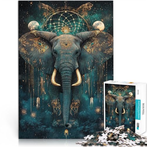 Puzzle für Erwachsene und Jugendliche 1000 Teile “Geheimnisvoller Elefant” Aus Karton,für und ab 14 Jahren Herausforderndes Spiel Geburtstagsgeschenke。Größe:38x52cm/14.9x20.4Zoll Puzzle für Erwachsene und Jugendliche 1000 Teile “Geheimnisvoller Elefant” Aus Karton,für und ab 14 Jahren Herausforderndes Spiel Geburtstagsgeschenke。Größe:38x52cm/14.9x20.4Zoll von KGUHVFTK