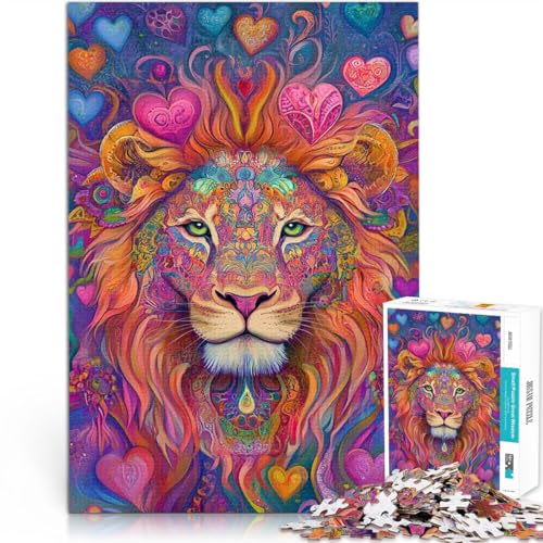 Puzzle für Erwachsene und Jugendliche 1000 Teile “Heiliger Löwe” Aus Holz，für Kinder ab 14 Jahren Heimdekoration Kunstwerk Geschenk。Größe：50x75cm/19.6x29.5Zoll von KGUHVFTK