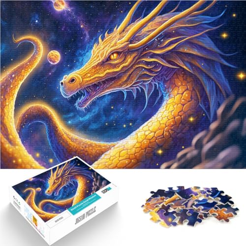 Puzzle für Erwachsene und Jugendliche 1000 Teile “Kosmischer Weltraumdrache” Aus Karton，ab 14 Jahren Lernspielzeug Tolle Geschenke und Spielzeuge。Größe：26x38cm/10.2x14.9Zoll von KGUHVFTK