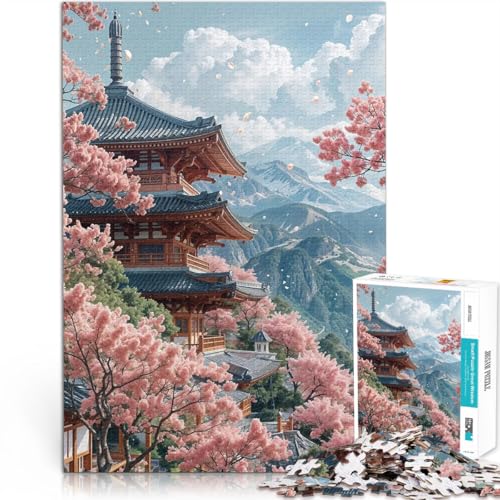 Puzzle für Erwachsene und Jugendliche 1000 Teile “Pagode im Frühling Sakura” Aus Karton,ab 14 Jahren Dekomprimierendes intellektuelles Lernspielzeug Lustiges Geschenk。Größe:38x52cm/14.9x20.4Zoll Puzzle für Erwachsene und Jugendliche 1000 Teile “Pagode im Frühling Sakura” Aus Karton,ab 14 Jahren Dekomprimierendes intellektuelles Lernspielzeug Lustiges Geschenk。Größe:38x52cm/14.9x20.4Zoll von KGUHVFTK