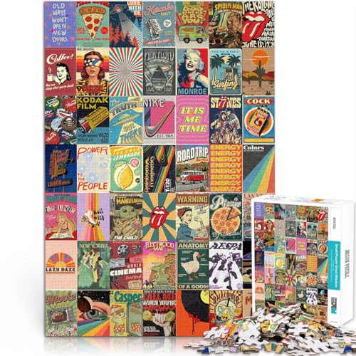 Puzzle für Erwachsene und Jugendliche 1000 Teile “Retro-Farbspleißplakat” Aus Karton,für 14+ Intellektuelles Spiel Gutes Geschenk。Größe:26x38cm/10.2x14.9Zoll Puzzle für Erwachsene und Jugendliche 1000 Teile “Retro-Farbspleißplakat” Aus Karton,für 14+ Intellektuelles Spiel Gutes Geschenk。Größe:26x38cm/10.2x14.9Zoll von KGUHVFTK