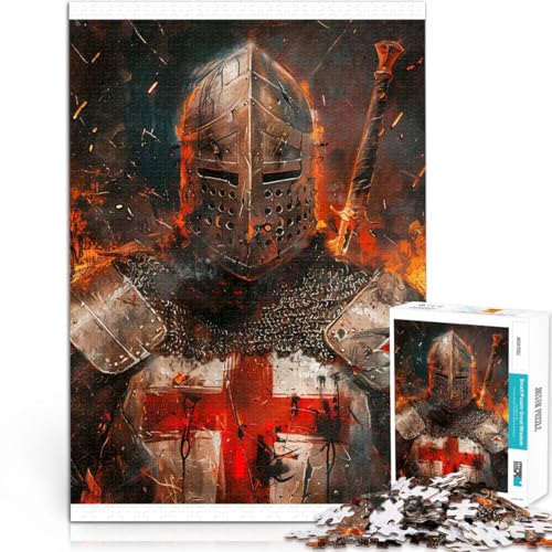 Puzzle für Erwachsene und Jugendliche 1000 Teile “Ritter des Heiligen Ordens” Aus Holz，für Kinder ab 14 Jahren Hands-on-Spiel Geburtstags- und einzigartige Geschenke。Größe：50x75cm/19.6x29.5Zoll von KGUHVFTK