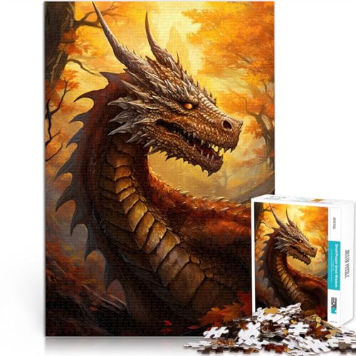 Puzzles für Erwachsene 1000 “ Drachenkunst” Aus Karton，Geeignet für Kinder ab 14 Jahren Spielzeug für die ganze Familie Wichtelgeschenke。Größe：38x52cm/14.9x20.4Zoll von KGUHVFTK