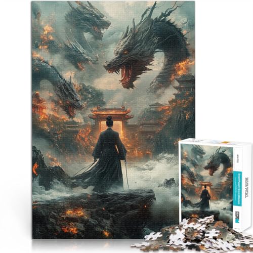 Puzzles für Erwachsene 1000 “Drachentöter” Aus Karton，Geeignet für Kinder ab 14 Jahren Interessante Stressreduzierung Lernen pädagogisches Geschenk。Größe：26x38cm/10.2x14.9Zoll von KGUHVFTK