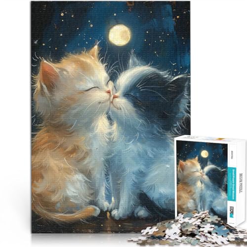 Puzzles für Erwachsene 1000 “Mondschein-MIAU” Aus Karton,Geeignet für Kinder ab 14 Jahren Lernspiel Lustiges Geschenk。Größe:38x52cm/14.9x20.4Zoll Puzzles für Erwachsene 1000 “Mondschein-MIAU” Aus Karton,Geeignet für Kinder ab 14 Jahren Lernspiel Lustiges Geschenk。Größe:38x52cm/14.9x20.4Zoll von KGUHVFTK