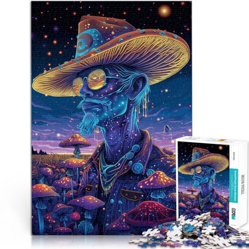 Puzzles für Erwachsene 1000 “Pilz-Cowboy” Aus Karton，ab 14 Jahren Analyse und Logik tolles Geschenk。Größe：38x52cm/14.9x20.4Zoll von KGUHVFTK
