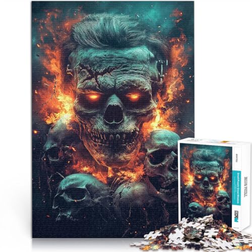 Puzzles für Erwachsene 1000 Puzzles “Frankenstein-Schädel” Aus Karton,ab 14 Jahren Lernspielzeug für die ganze Familie EIN Kunstwerk。Größe:38x52cm/14.9x20.4Zoll Puzzles für Erwachsene 1000 Puzzles “Frankenstein-Schädel” Aus Karton,ab 14 Jahren Lernspielzeug für die ganze Familie EIN Kunstwerk。Größe:38x52cm/14.9x20.4Zoll von KGUHVFTK