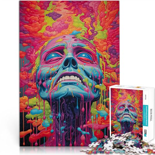 Puzzles für Erwachsene 1000 Puzzles “ Trippy Art” Aus Holz，ab 14 Jahren Analyse und Logik Tolle Geschenke und Spielzeuge。Größe：50x75cm/19.6x29.5Zoll von KGUHVFTK