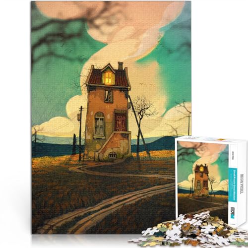 Schweres Puzzle für Erwachsene, 1000 Teile “allein zu Hause” Aus Holz，ab 14 Jahren Lernspielzeug Tolle Geschenke und Spielzeuge。Größe：50x75cm/19.6x29.5Zoll von KGUHVFTK