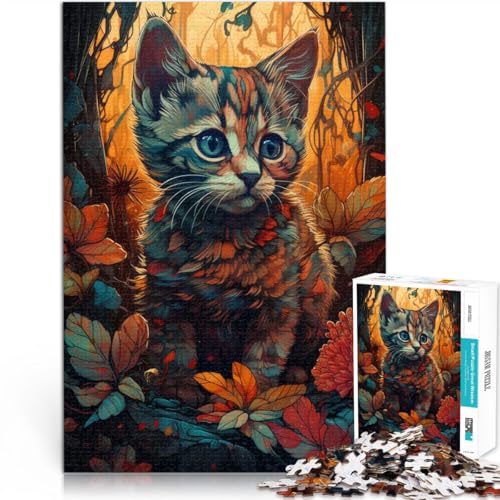 für Erwachsene 1000 Teile Puzzle “Abstrakte Katze” Aus Karton,für Kinder ab 14 Jahren Quizspiel Lustige Aktivitäten für zu Hause, Geburtstagsgeschenk, Reisegeschenke。Größe:38x52cm/14.9x20.4Zoll für Erwachsene 1000 Teile Puzzle “Abstrakte Katze” Aus Karton,für Kinder ab 14 Jahren Quizspiel Lustige Aktivitäten für zu Hause, Geburtstagsgeschenk, Reisegeschenke。Größe:38x52cm/14.9x20.4Zoll von KGUHVFTK