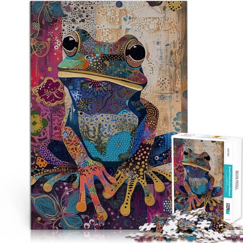 für Erwachsene 1000-Teile-Puzzle “Eklektischer Boho-Frosch” Aus Karton,ab 14 Jahren Familienspaß Geschenke zum 。Größe:38x52cm/14.9x20.4Zoll für Erwachsene 1000-Teile-Puzzle “Eklektischer Boho-Frosch” Aus Karton,ab 14 Jahren Familienspaß Geschenke zum 。Größe:38x52cm/14.9x20.4Zoll von KGUHVFTK