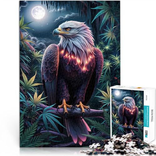 für Erwachsene 1000 Teile Puzzle Geschenke “Adler in der Dämmerung” Aus Karton，Geeignet für Kinder ab 14 Jahren Lernspiele Lernspiel zum Geburtstag und Weihnachten。Größe：26x38cm/10.2x14.9Zoll von KGUHVFTK
