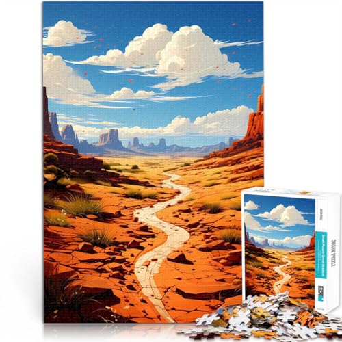 für Erwachsene 1000-Teile-Puzzle “ Landschaftskunst” Aus Holz，ab 14 Jahren Zusammenbau des Modells Geburtstagsgeschenk。Größe：50x75cm/19.6x29.5Zoll von KGUHVFTK