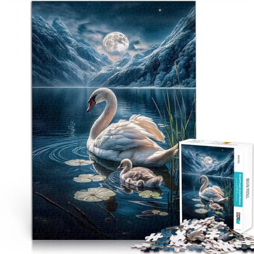 für Erwachsene 1000-Teile-Puzzle “Mondschein-Schwanenruhe” Aus Karton,ab 14 Jahren Stressabbau Wanddekoration Einzigartige Geschenke zum Geburtstag und zu Weihnachten。Größe:38x52cm/14.9x20.4Zoll für Erwachsene 1000-Teile-Puzzle “Mondschein-Schwanenruhe” Aus Karton,ab 14 Jahren Stressabbau Wanddekoration Einzigartige Geschenke zum Geburtstag und zu Weihnachten。Größe:38x52cm/14.9x20.4Zoll von KGUHVFTK