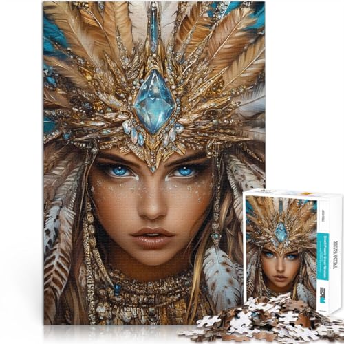 für Erwachsene 1000-Teile-Puzzle “Schöne indische Prinzessin” Aus Karton,ab 14 Jahren DIY-Lernspiele Geschenkspielzeug。Größe:38x52cm/14.9x20.4Zoll für Erwachsene 1000-Teile-Puzzle “Schöne indische Prinzessin” Aus Karton,ab 14 Jahren DIY-Lernspiele Geschenkspielzeug。Größe:38x52cm/14.9x20.4Zoll von KGUHVFTK