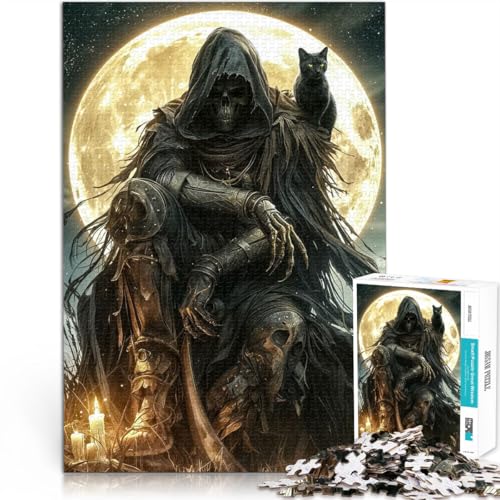 für Erwachsene 1000 Teile Puzzle “Sensenmann und Schwarze Katze” Aus Karton,ab 14 Jahren Lernspiel-Herausforderungsspielzeug Verbesserung der Liebe zwischen Paaren。Größe:38x52cm/14.9x20.4Zoll für Erwachsene 1000 Teile Puzzle “Sensenmann und Schwarze Katze” Aus Karton,ab 14 Jahren Lernspiel-Herausforderungsspielzeug Verbesserung der Liebe zwischen Paaren。Größe:38x52cm/14.9x20.4Zoll von KGUHVFTK
