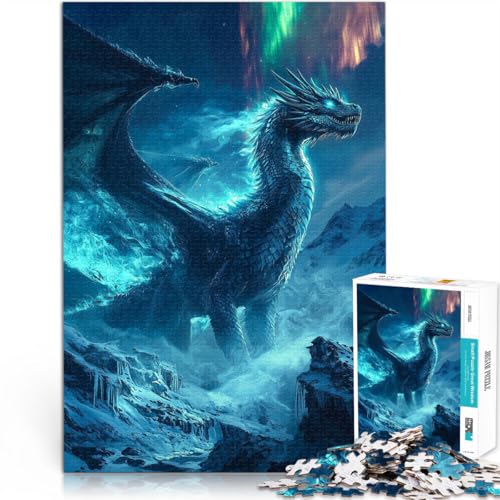 für Erwachsene Puzzles 2000 Teile Puzzles “Kaltes Drachen-Kunstwerk” Aus Karton，ab 14 Jahren Familienspiel für und Künstlersammlung, Bildende Kunst。Größe：70x100cm/27.5x39.3Zoll von KGUHVFTK