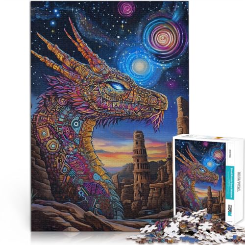 für Erwachsene1000-Teile-Puzzles “Drachentotem” Aus Karton，Geeignet für Kinder ab 14 Jahren Präzisionsschneiden Tolle Geschenke und Spielzeuge。Größe：38x52cm/14.9x20.4Zoll von KGUHVFTK