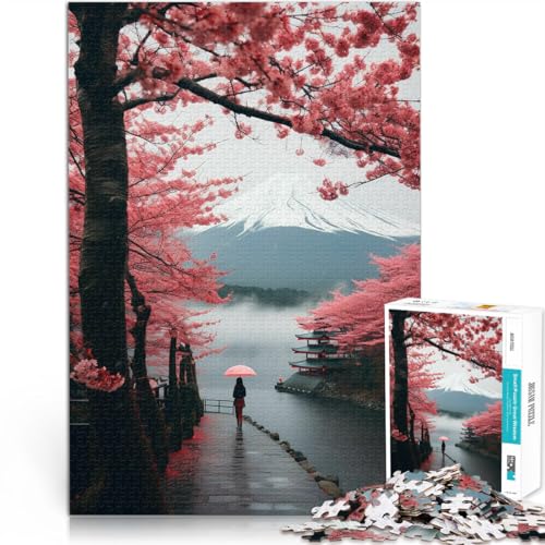 für Erwachsene1000-Teile-Puzzles “ Japanische Landschaftskunst” Aus Karton，für 14+ Stressabbau Schwierige Herausforderung Geschenk - Herausforderndes Spiel。Größe：26x38cm/10.2x14.9Zoll von KGUHVFTK