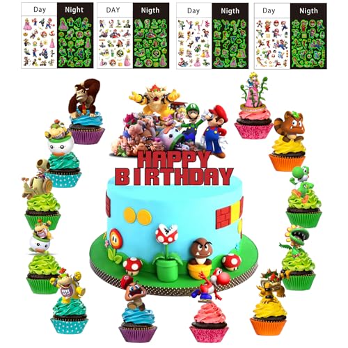 Kinder Tortendeko Geburtstag,25 Stück Cupcake Topper +4 Blätter Temporäre Tattoos für Kinder Aufklebern, Muffin Deko, Tortendeko, Geeignet Kindergeburtstag für Kinder Party Kinder Tortendeko Geburtstag,25 Stück Cupcake Topper +4 Blätter Temporäre Tattoos für Kinder Aufklebern, Muffin Deko, Tortendeko, Geeignet Kindergeburtstag für Kinder Party von KHFEIYUE