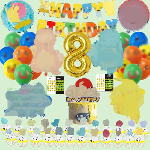 Kindergeburtstag Party Deko,8 Geburtstag Deko,51 Stück Geburtstagsdeko,Banner,Aufkleber, ballon,Tortendeko,Birthday Decoration for Boys Girls Kindergeburtstag Party Deko,8 Geburtstag Deko,51 Stück Geburtstagsdeko,Banner,Aufkleber, ballon,Tortendeko,Birthday Decoration for Boys Girls von KHFEIYUE