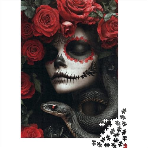 1000-teilige Puzzles Für Erwachsene Goth Rose Skull 1000-teiliges Puzzle Für Erwachsene. 1000-teiliges Puzzle 1000pcs (75x50cm) von KHHKJBVCE