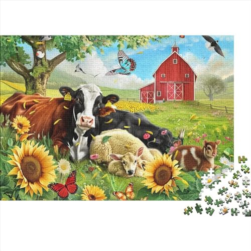 A Vibrant Farm 1000-teiliges Puzzle Für Erwachsene, Puzzles Für Erwachsene, 1000-teiliges Puzzle, Holzpuzzles, Schwierig Und Herausfordernd, Großes Puzzlespiel, Spielzeug, Geschenk, Geeignet Für Kinde von KHHKJBVCE