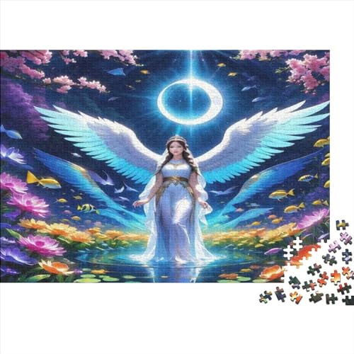 Angel 1000-teiliges Puzzle Für Erwachsene, Puzzle Für Erwachsene, 1000-teiliges Puzzle, Holzpuzzles, Familienstress Abbauen, Geeignet Für Kinder Über 12 Jahre 1000pcs (75x50cm) von KHHKJBVCE
