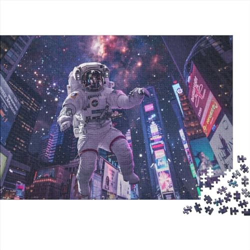 Astronauts in Times Square Puzzle für Erwachsene Puzzle 1000 Teile Künstlerisches Puzzle 1000 Teile Holzpuzzle Einzigartiges Puzzlespiel Geeignet Für Kinder Über 12 Jahre 1000 Teile (75 x 50 cm) von KHHKJBVCE