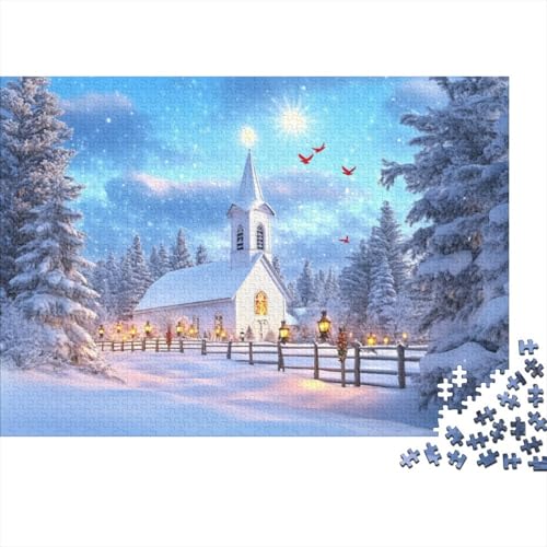 Beautiful Church 1000-teiliges Puzzle Für Erwachsene, 1000-teiliges Puzzle Für Heimdekoration, 1000-teiliges Puzzle, Spielzeug Und Spiele 1000pcs (75x50cm) von KHHKJBVCE