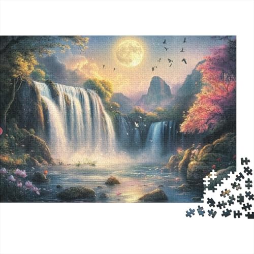 Beautiful Waterfall 1000-teilige Puzzles Für Erwachsene. 1000-teilige Puzzles Zum Stressabbau. 1000-teilige Puzzles Für Erwachsene Und Kinder Ab 12 Jahren 1000pcs (75x50cm) von KHHKJBVCE